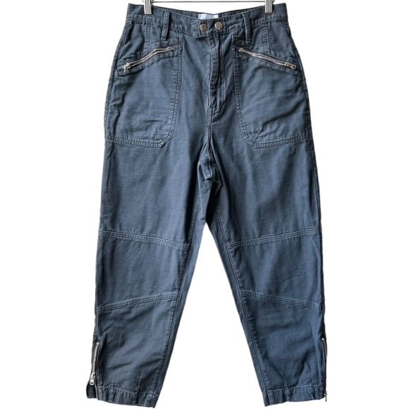 FRAME Moto Zip high-rise Jeans Pant in Washed Black Sz 29 - Picture 2 of 14